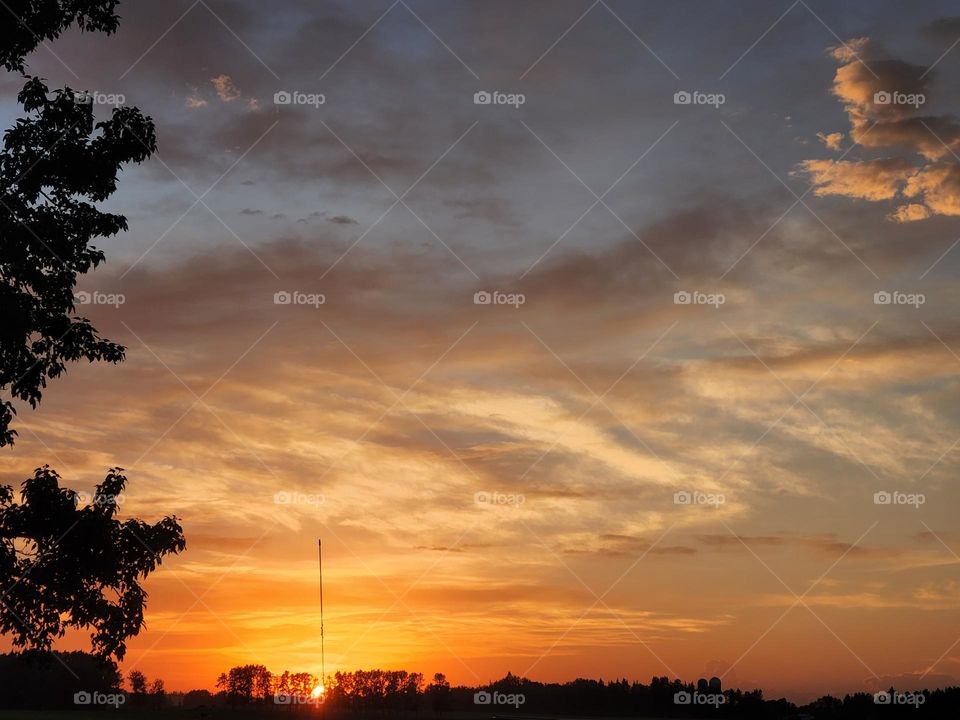 Sunset over Alberta Canada