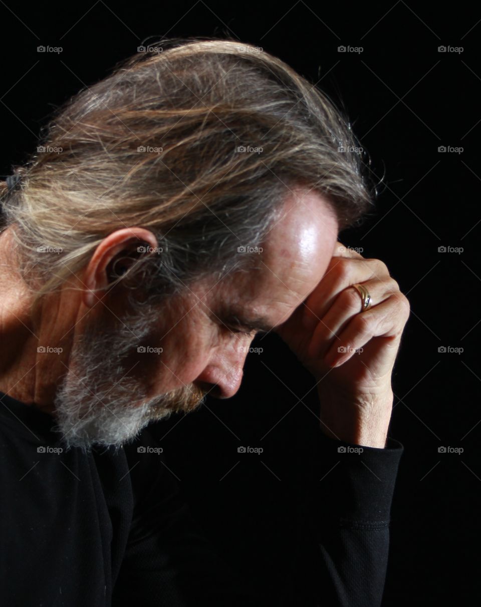 Close-up of a senior man