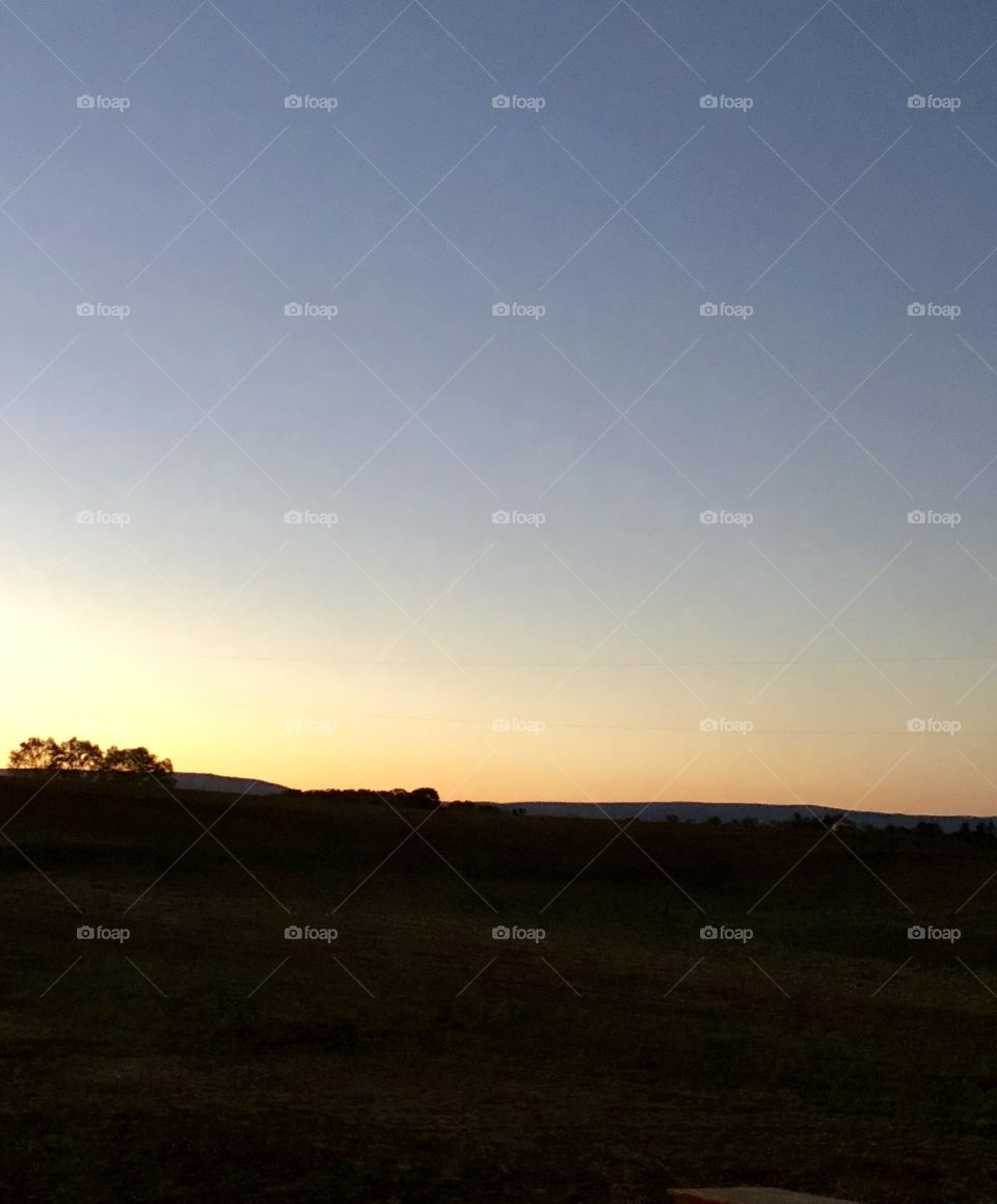 Fall Sunset in the distance 