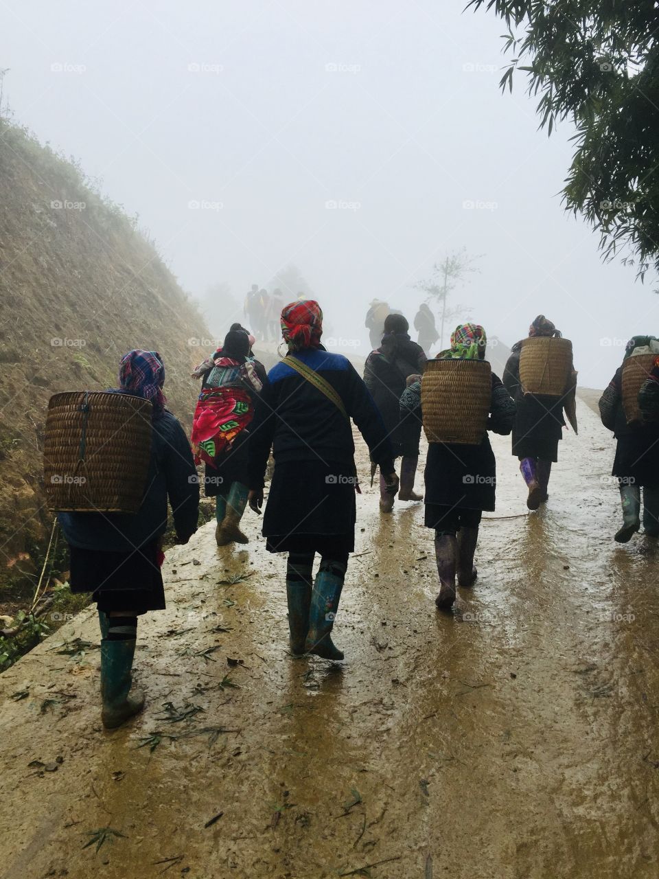 Rushing to working place 