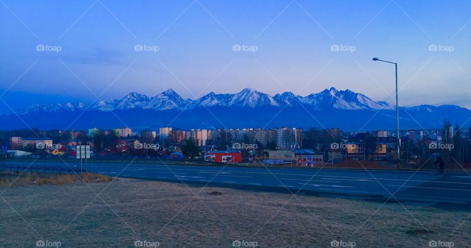 City Poprad with High Tatras in backround. This was just fast snap while I was staying on gas station to fuel up my car. 