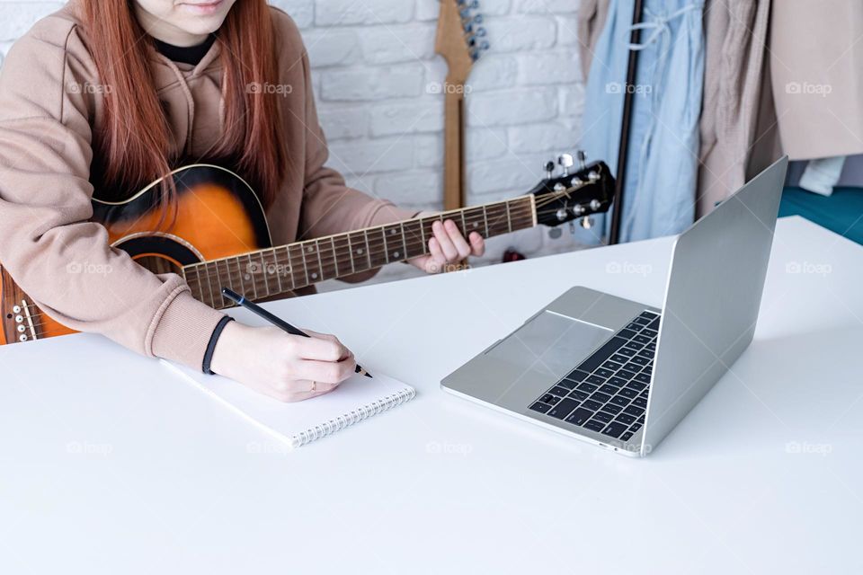 woman playing musical instruments