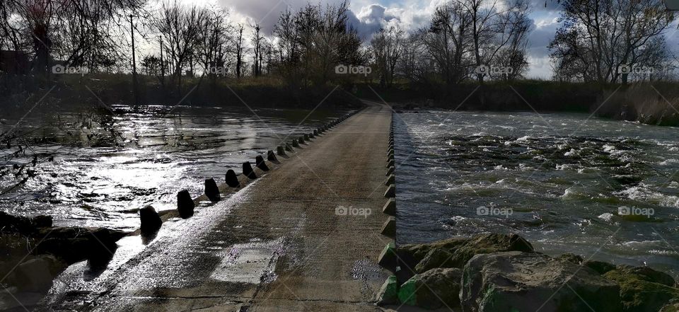 Crossing the river