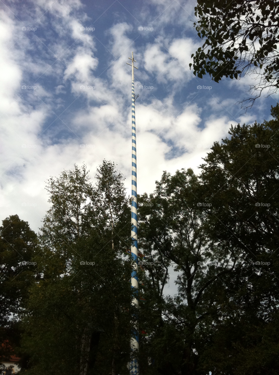 clouds trees blue sky height by Nikita80