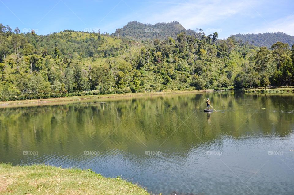 morning view in the lake