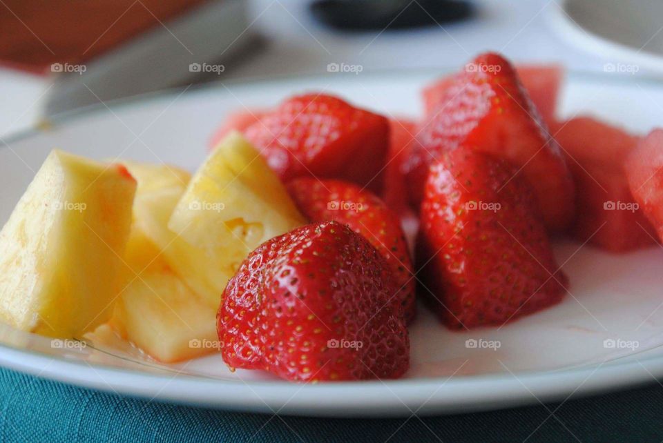 Strawberries and pineapple