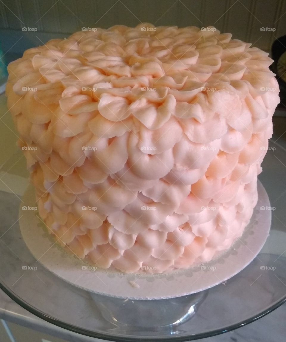 Beautiful Pink Flower Cake