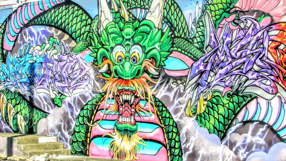 graffiti art, I took this picture on the side of a building in Downtown Sacramento California