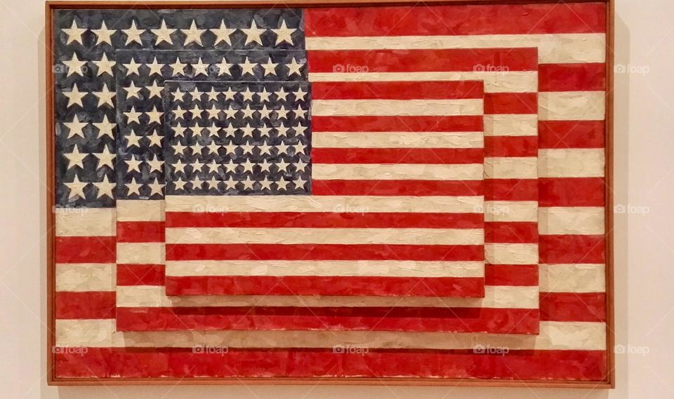 Lines and stars on flag 