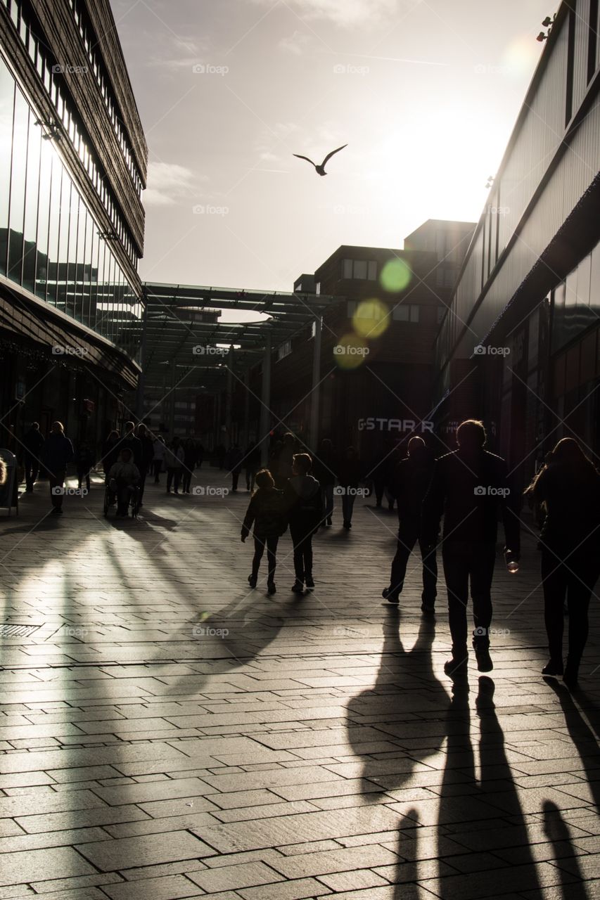 A walk in the city on a beautiful day 