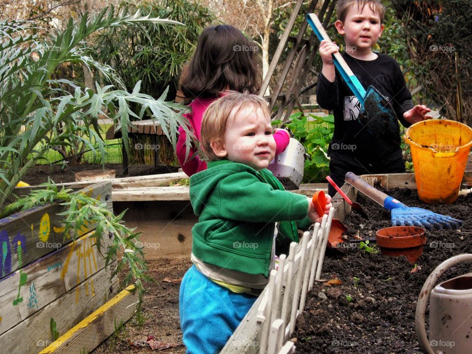 Children In The Garden
