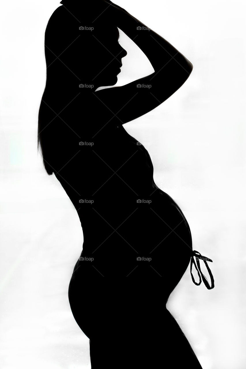 Woman, People, Nude, Silhouette, Girl