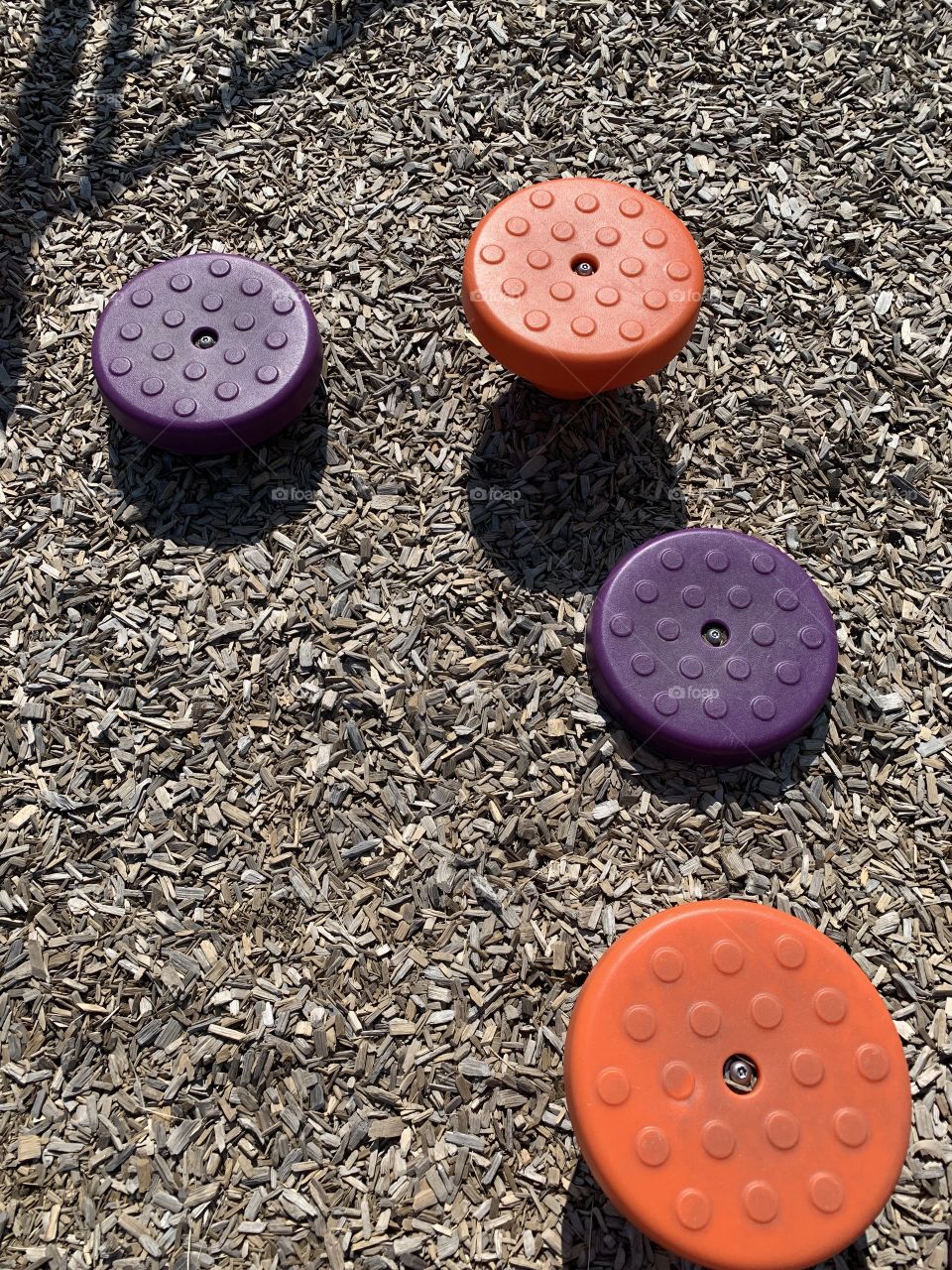 Stepping posts at the park 