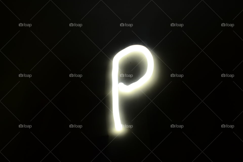 lighting write ,P, foap, lamp