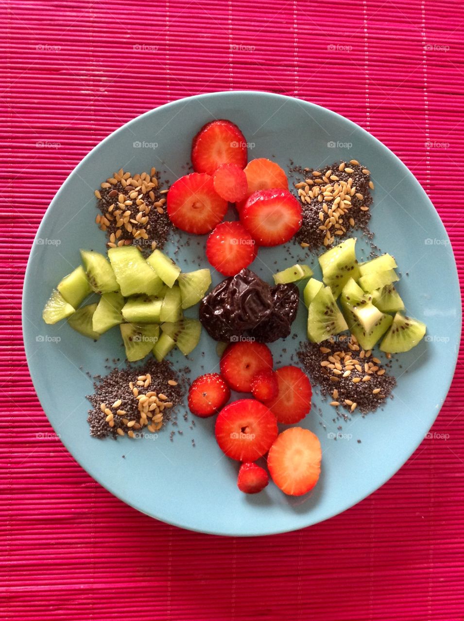 Plate of Fresh Fruit , Healthy living 
