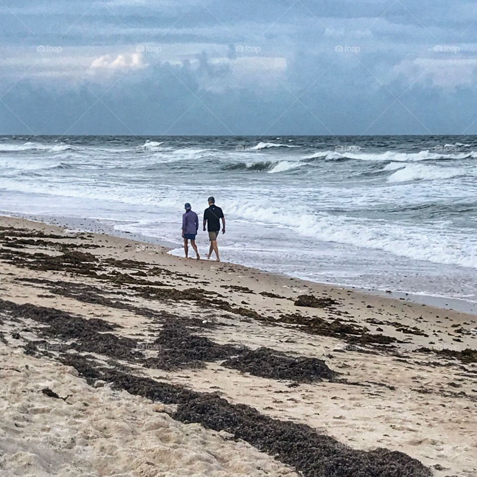 Evening walk on the beach