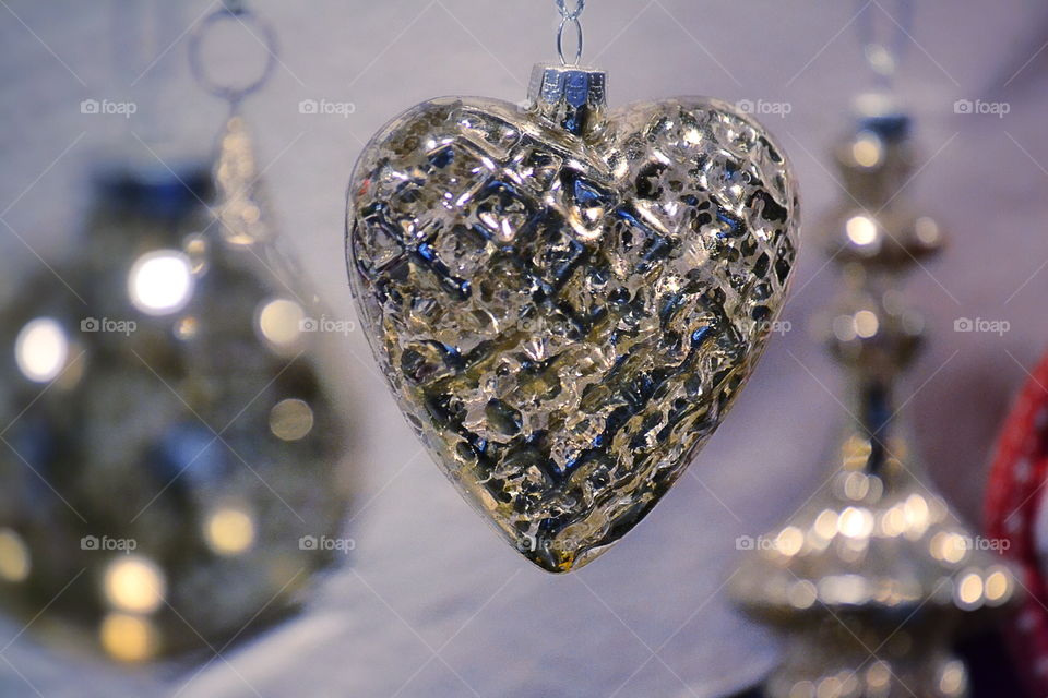 Close-up of heart shape locket