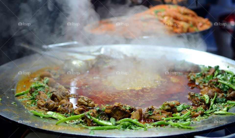 tawa chicken in display in streets