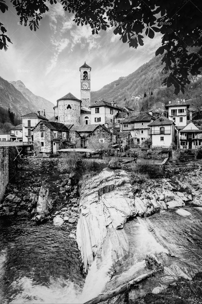 The beautiful glimpse of the medieval village of Lavertezzo in Switzerland