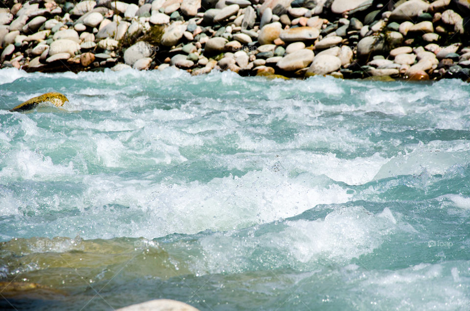 Crystal Clear Waters of Mountain River