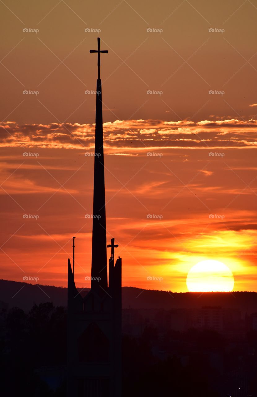 Sunset, No Person, Silhouette, Dawn, Evening