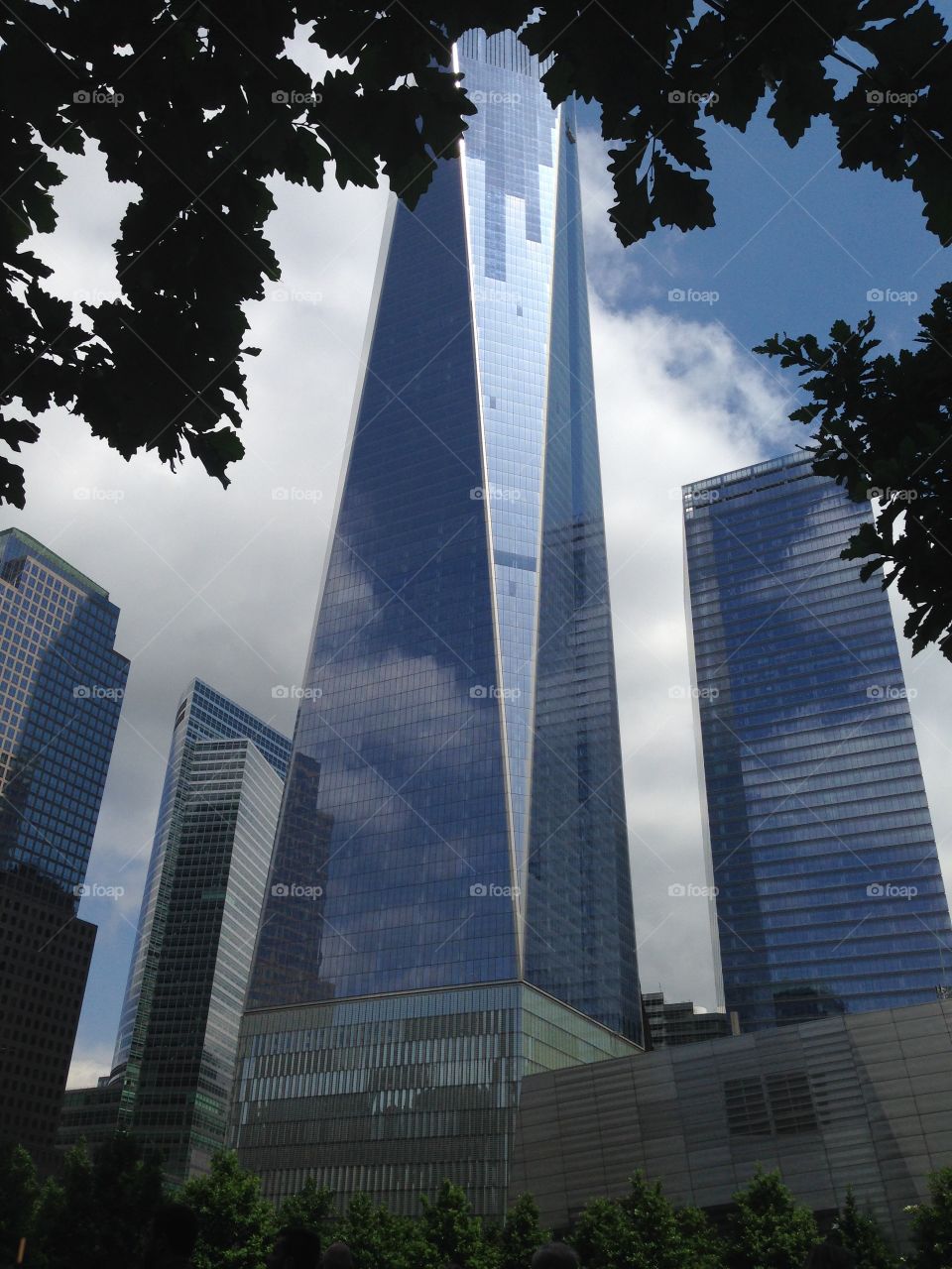 Freedom Tower Shooting Up. The World Trade Center taken from the site of the former twin towers. A powerful image of American strength.