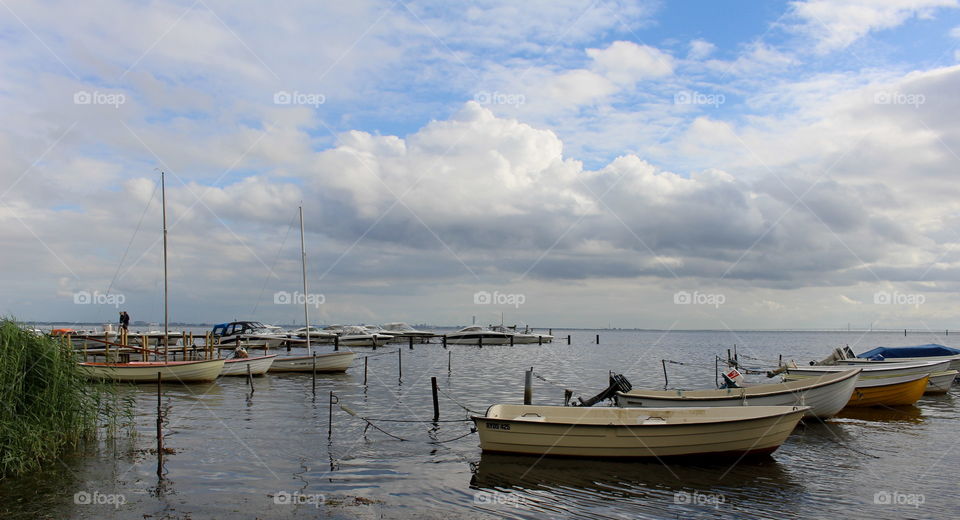 Boats in Bjärred, Skåne, Sweden.