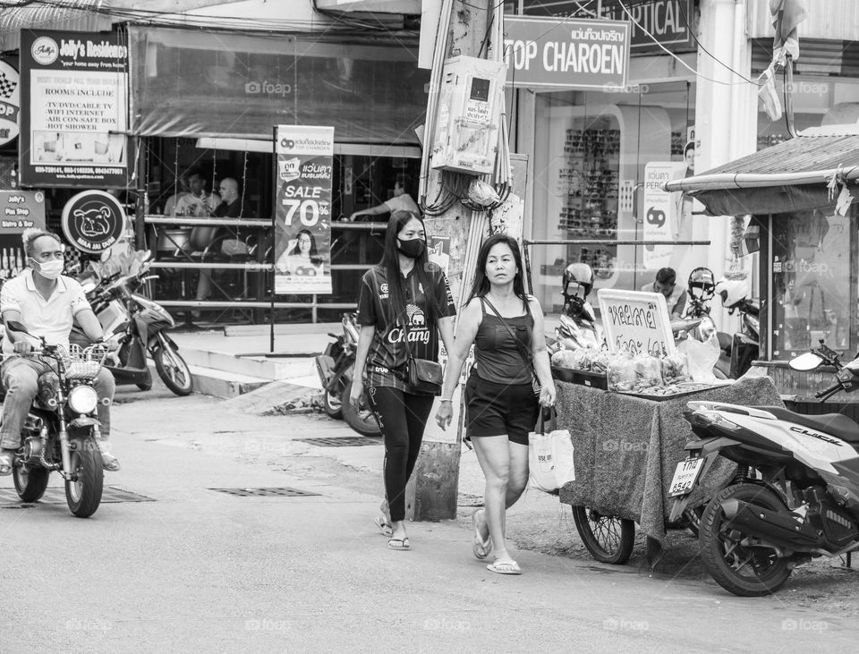 A view to the Street live of the Soi Buakhao of Pattaya District Chonburi in Thailand Southeast Asia