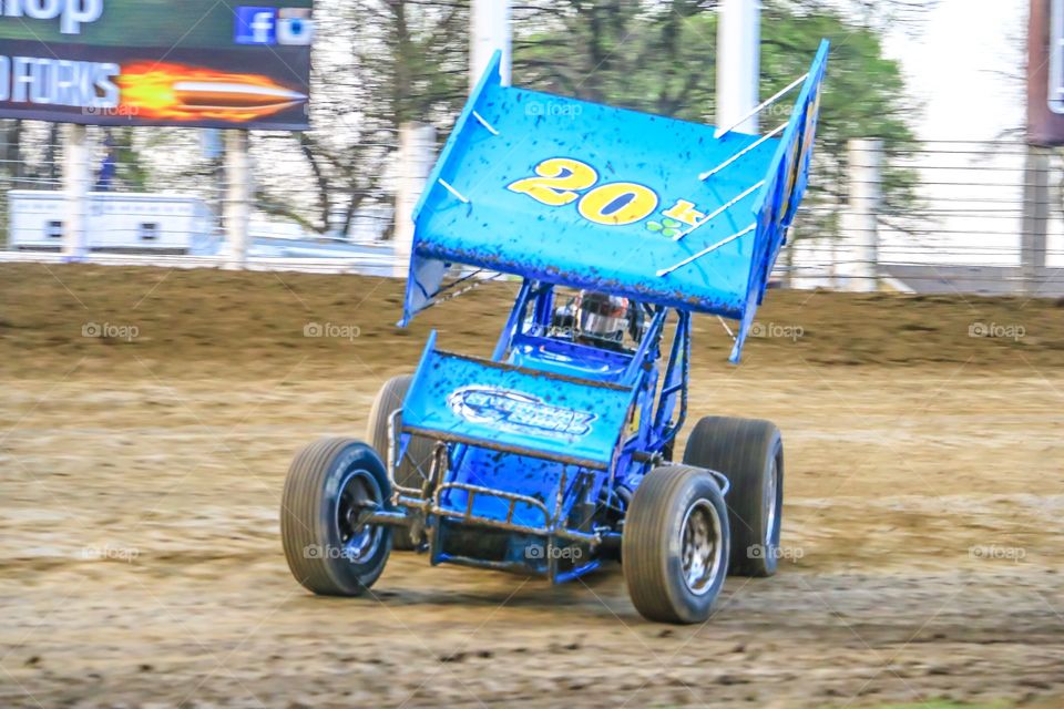 Thomas Kennedy racing his Outlaw Sprint Car 