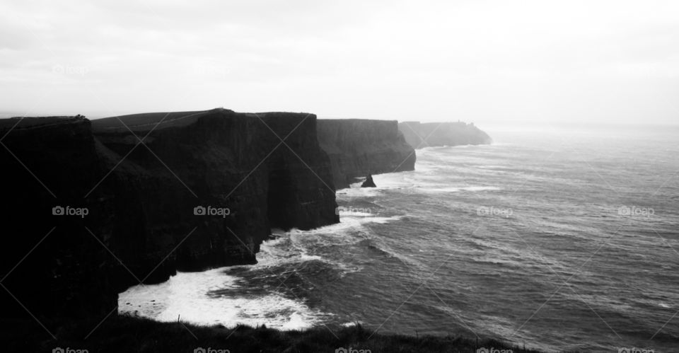 A beautiful landscape of Moher cliffs in Ireland