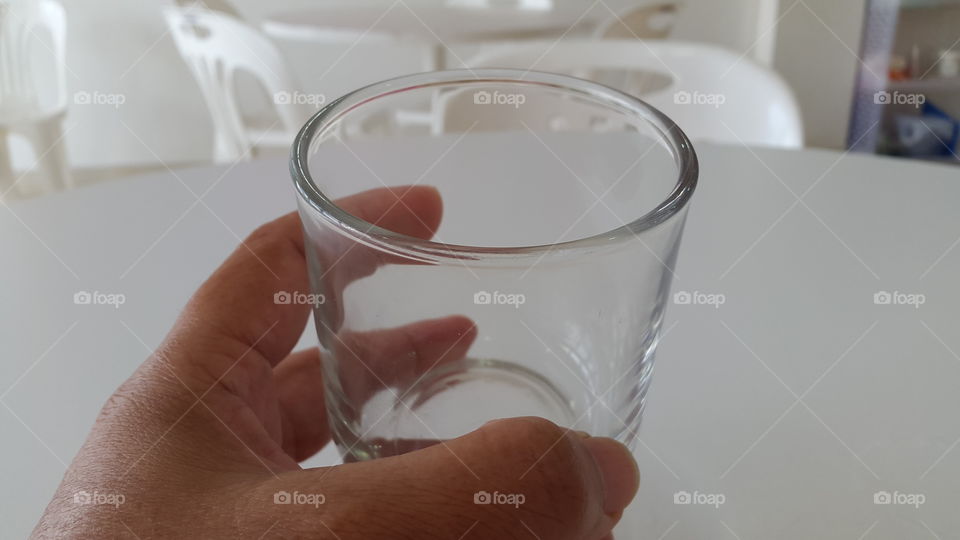 Glass in hand
