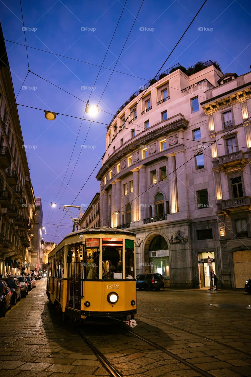 tram in the city