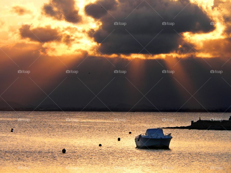 Sunset . Sunset at sea 