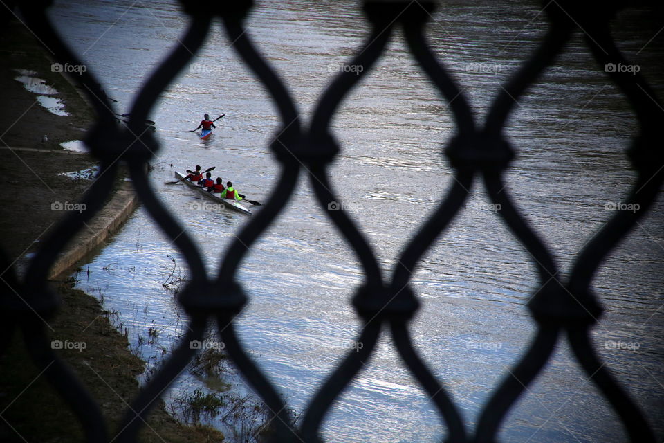 canoes on the rover Tibet in rome