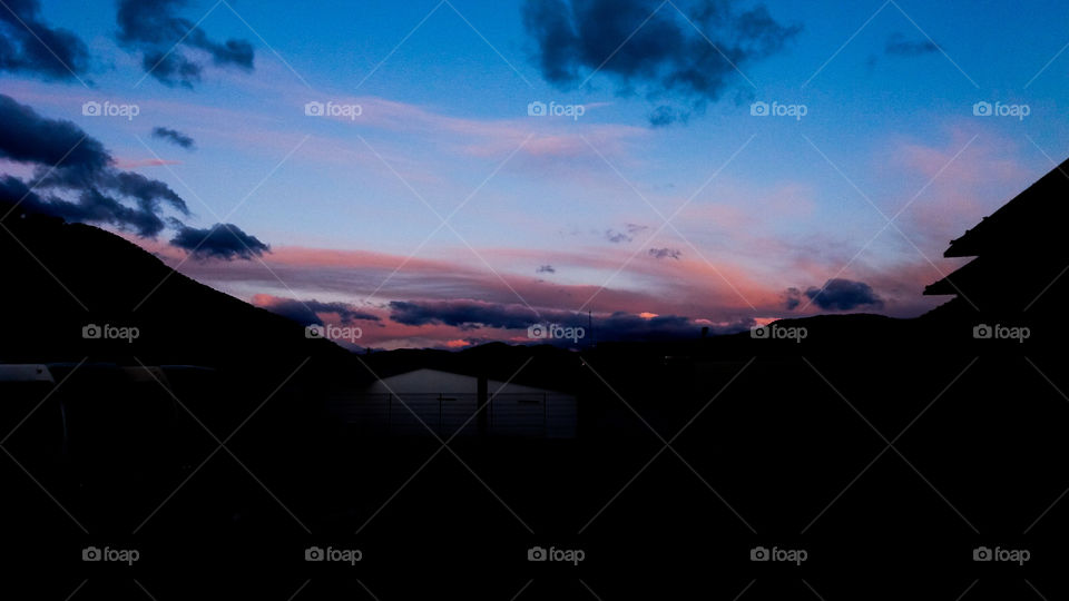 beautiful colors in the romania's sky