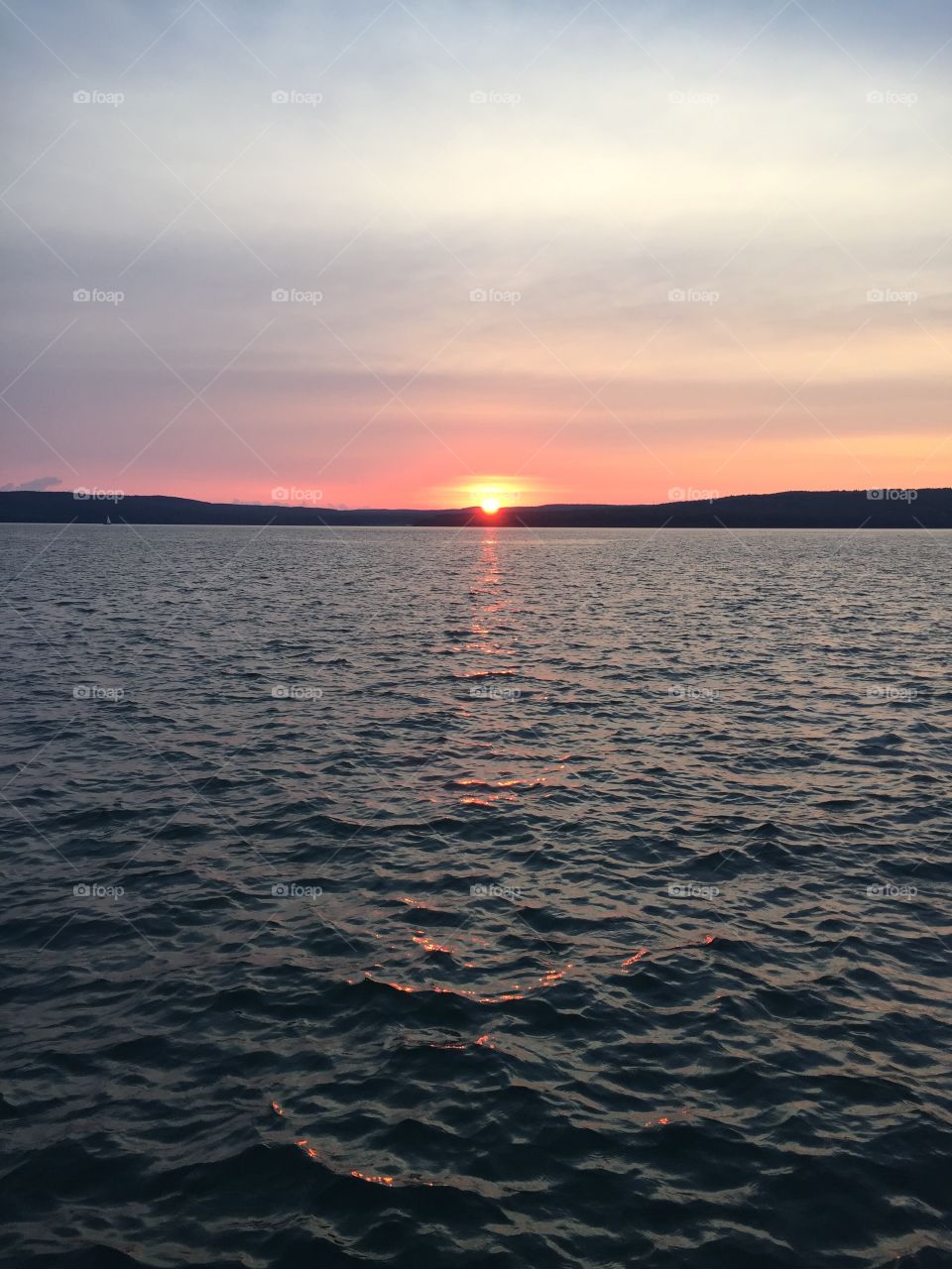 Sunset over the Apostle islands 