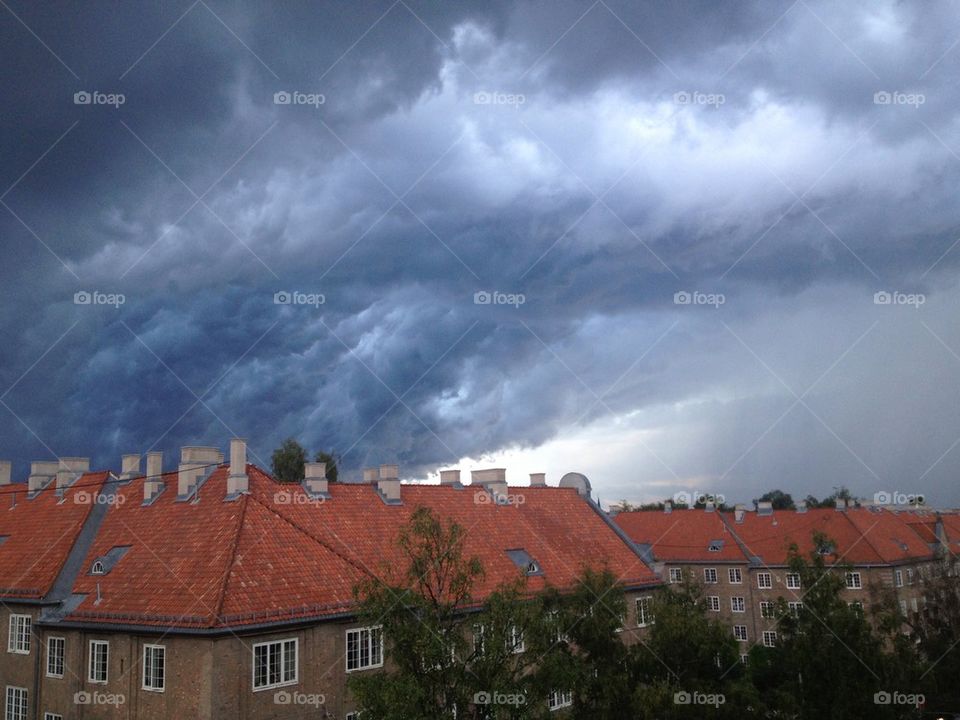 clouds storm roof by aja064. A storm was brewing in Oslo