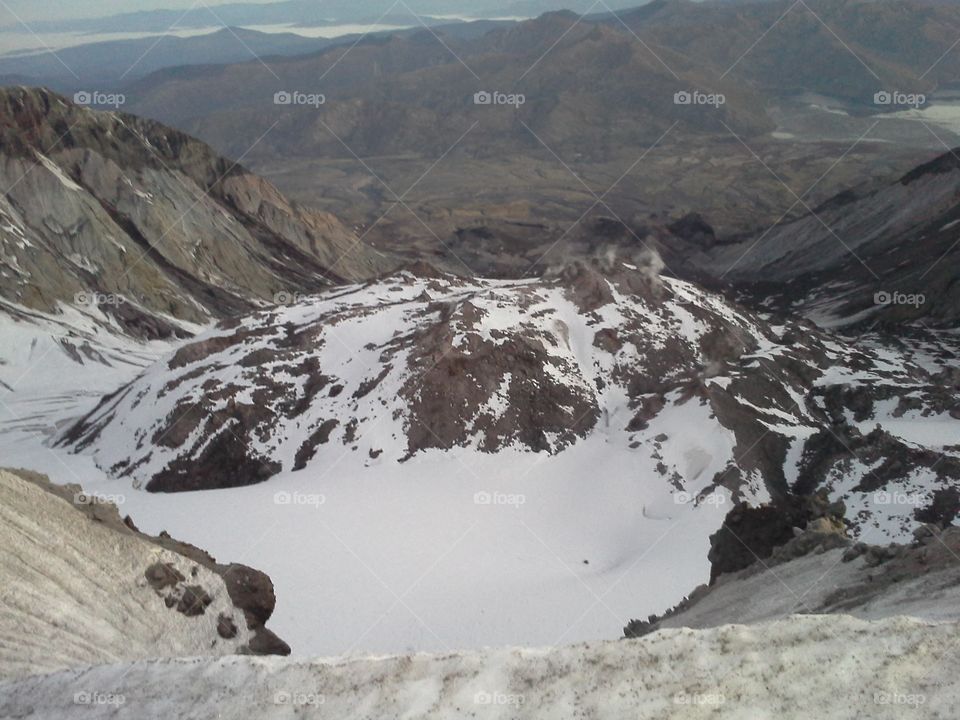 Mt St Helens crater