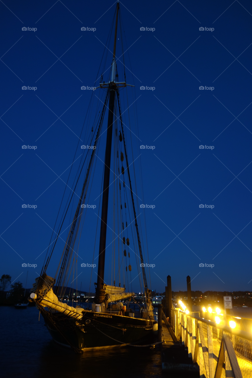 beacon ny sky night river by delvec