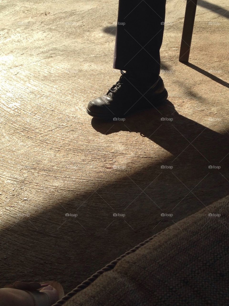 Shadow of a man that