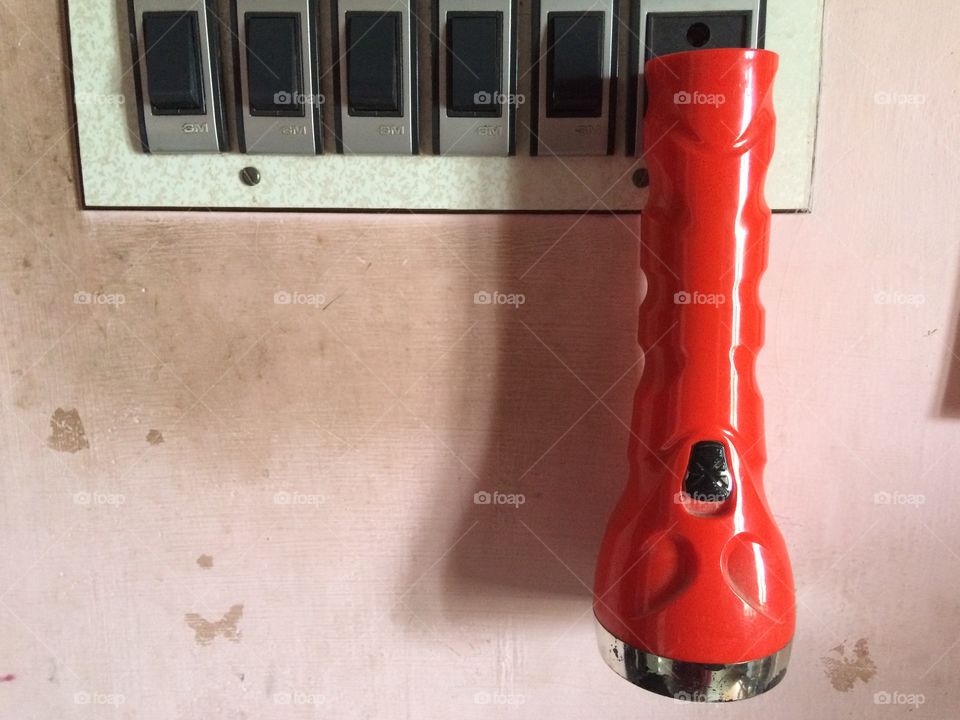 red torch light