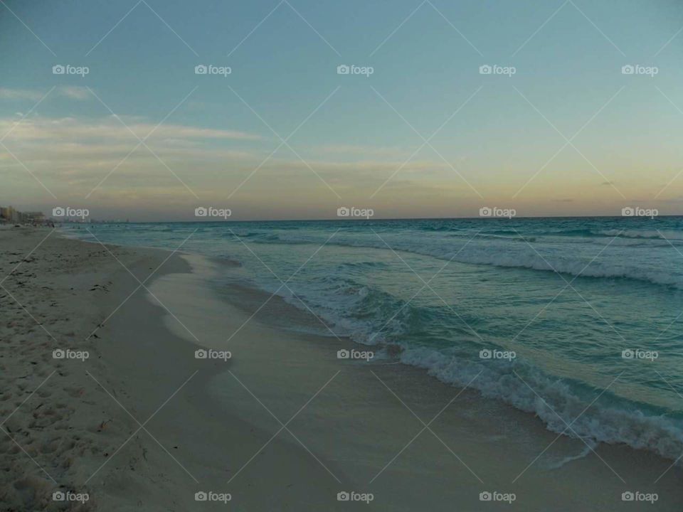 Cancun Coast Sunset