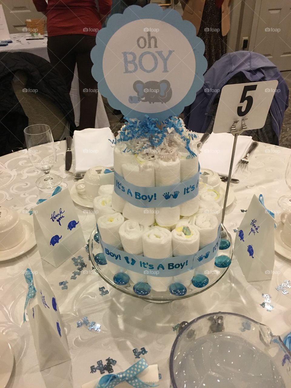 Baby shower center piece 