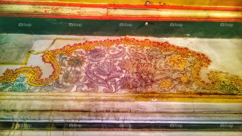 inside, mosque, sumen, Old, large, Bulgaria, ornaments,