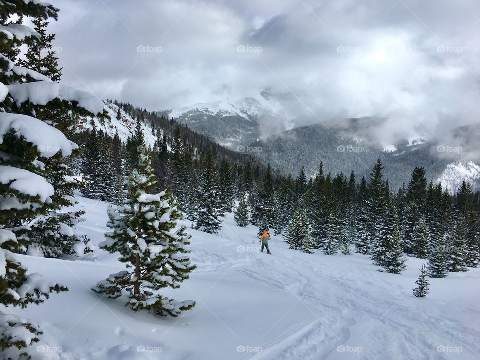 Snowshoeing in the Rocky Mountains of Colorado