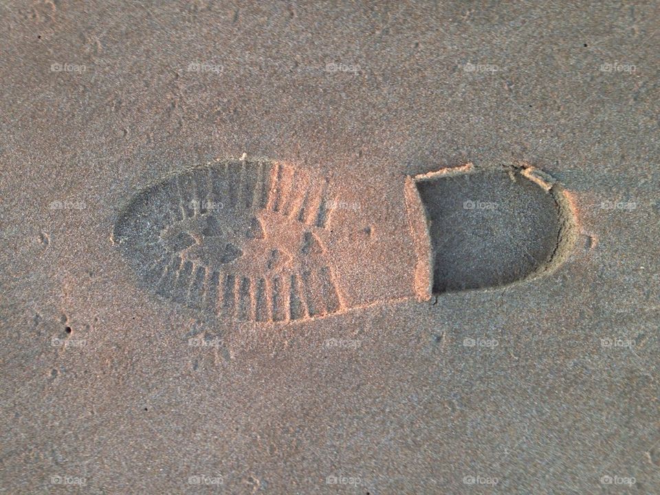 Footprint in the sand