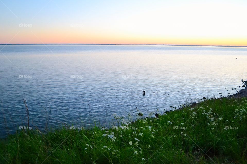 Fishing in the ocean