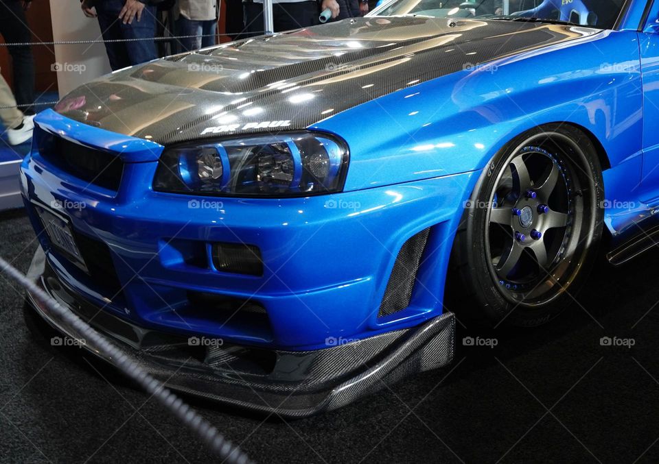 blue GTR nissan from fast and the furious