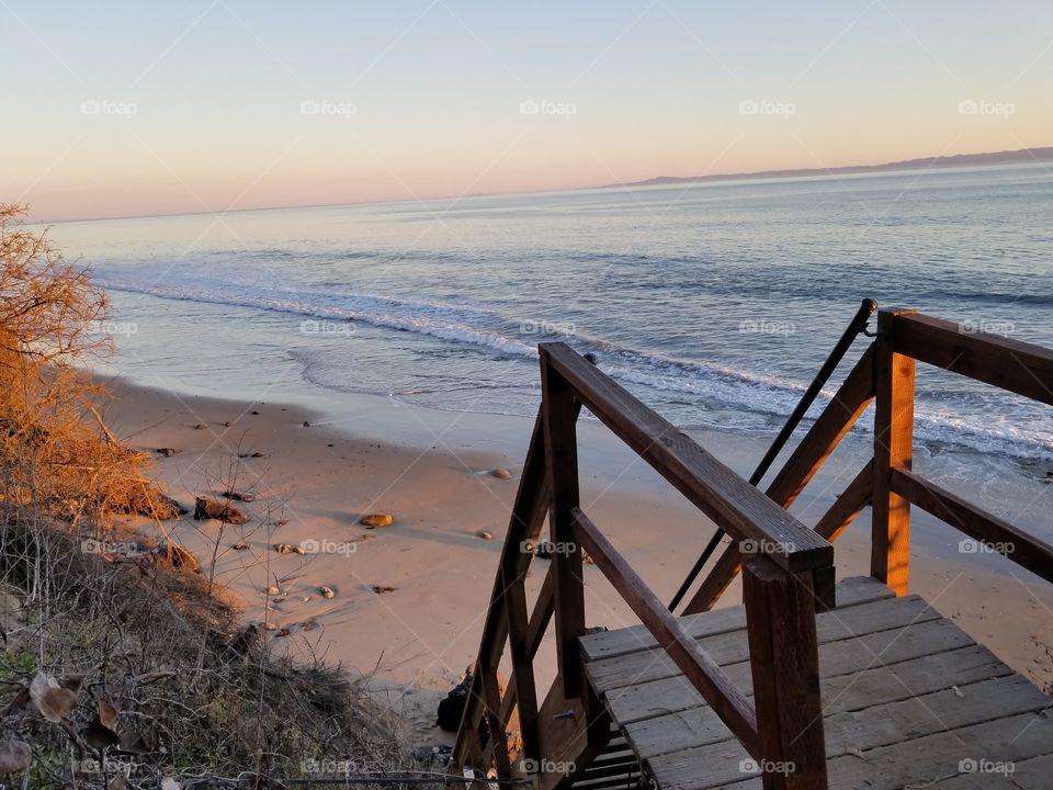 beach stairway