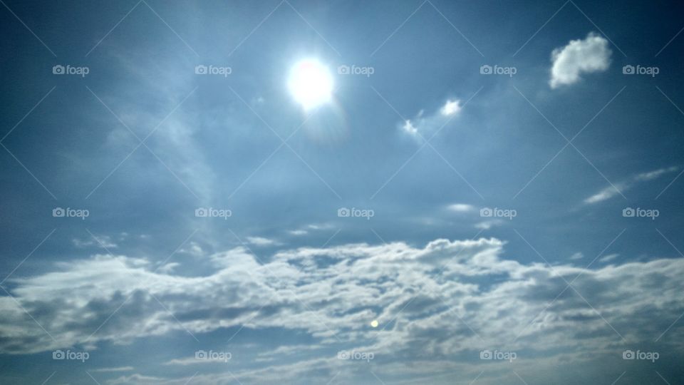 Blue sky with lovely Clouds all bluish